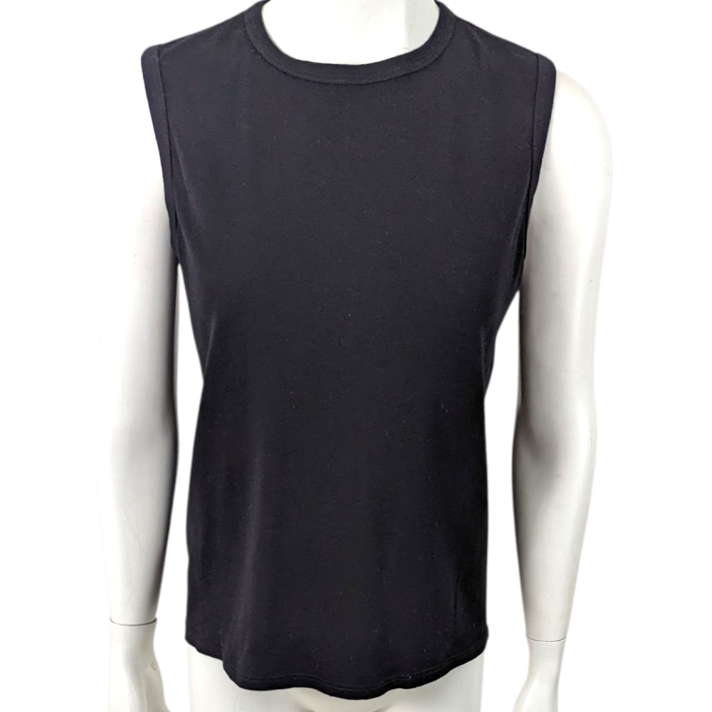 The Row Cotton Cashmere Muscle Tank Top Shirt Womens Mefium Black Tee